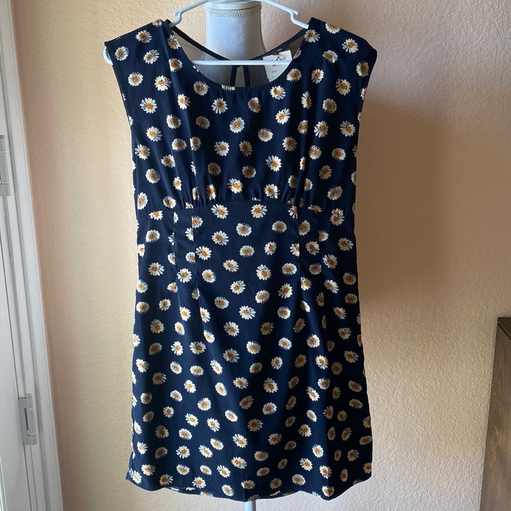Three Elms - Navy/White Daisy Dress - Size M